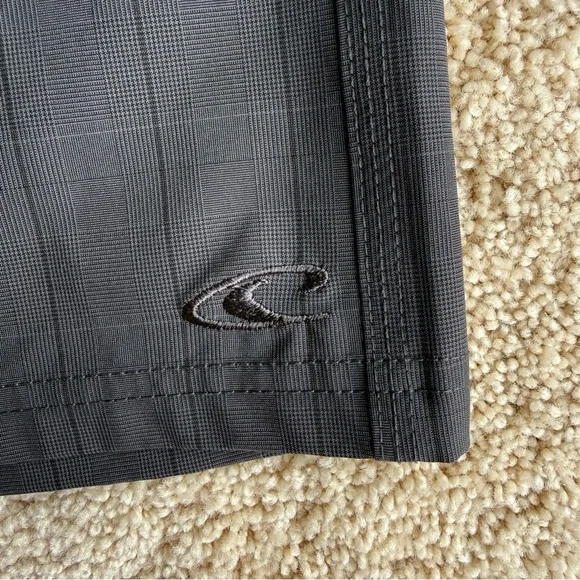 O’Neill Mens Hybrid Shorts Size 34 Gray Plaid Crossover Stretch Casual Surf - Picture 3 of 9